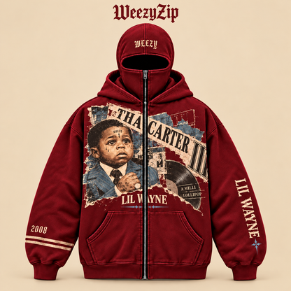 WeezyZip Full Zip Balaclava Hoodie - front view